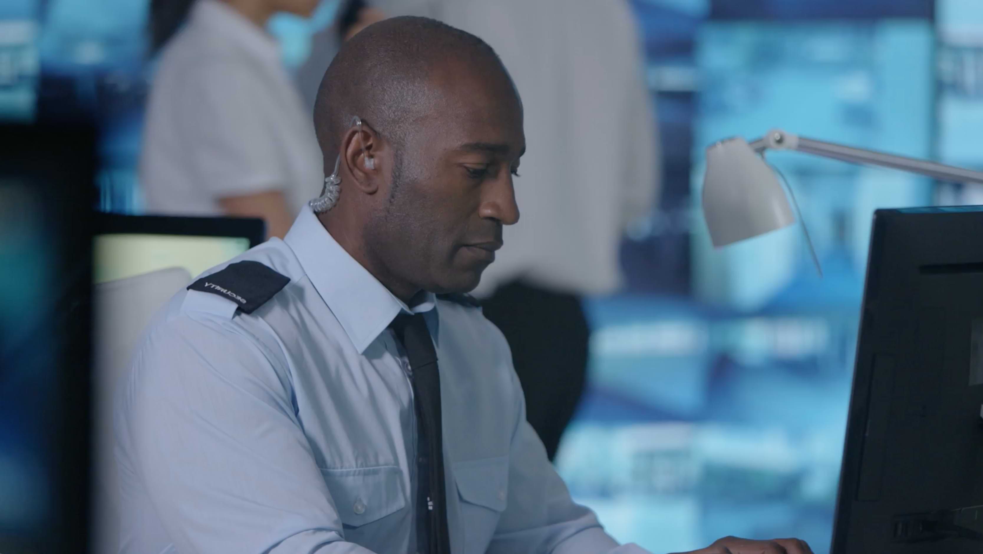 Local government official using secure communication