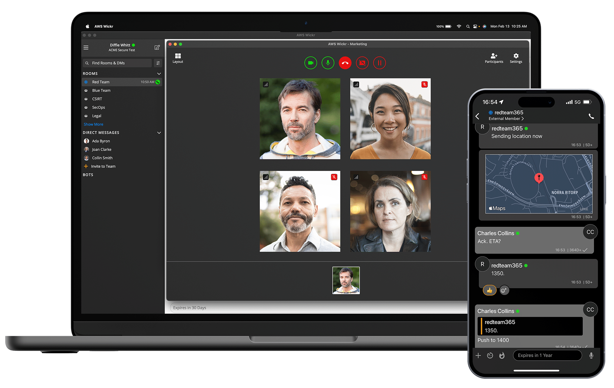 AWS Wickr Product Screen