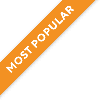 A ribbon indicating the most popular product